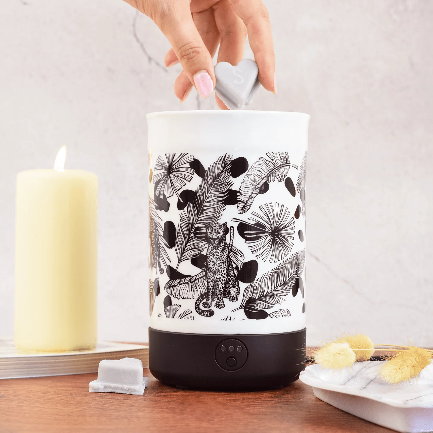 Original Wax Warmer - Electric Wax Burner in Jungle Print and Black Base - Image 2