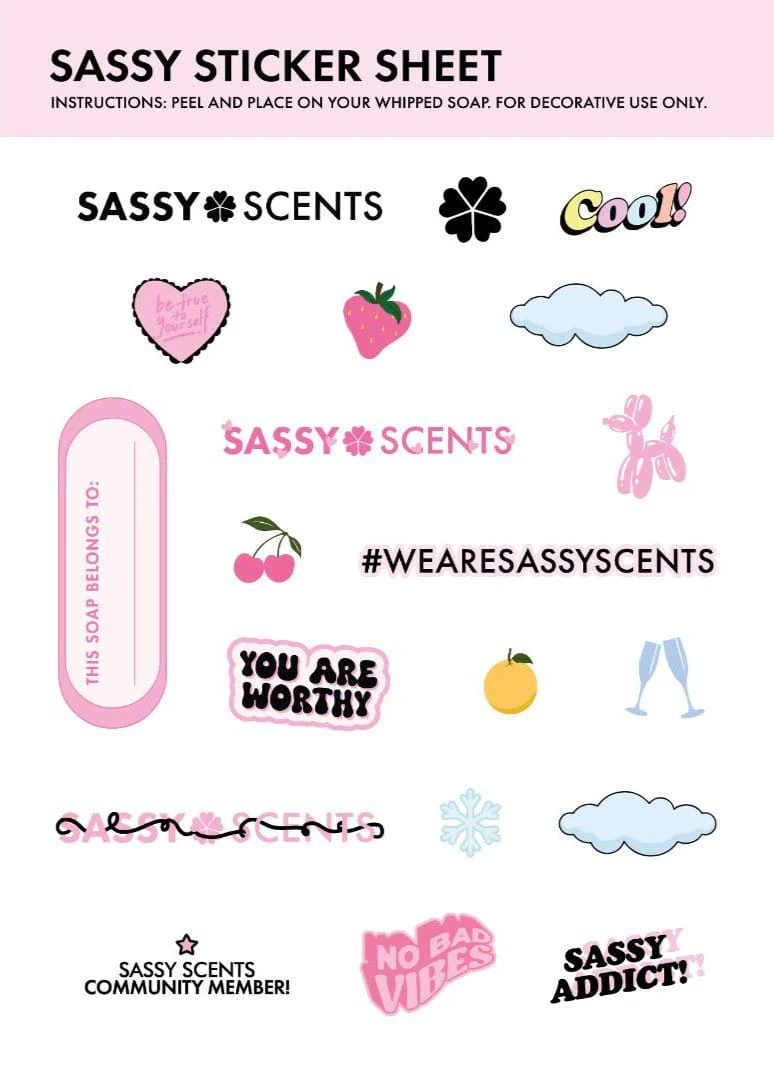 Sticker Sheets - Customise your Whipped Soaps! - Image 2